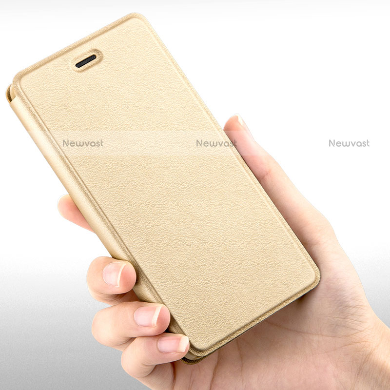 Leather Case Stands Flip Cover for Huawei Honor 4X Gold