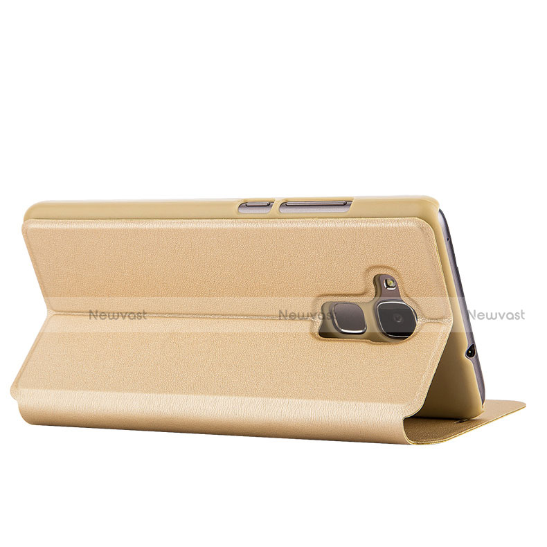 Leather Case Stands Flip Cover for Huawei Honor 5C Gold