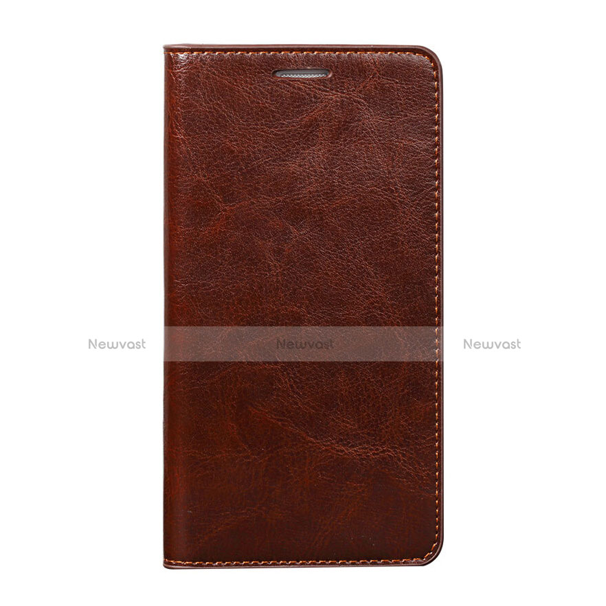 Leather Case Stands Flip Cover for Huawei Honor Play 5X Brown