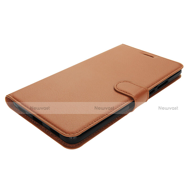 Leather Case Stands Flip Cover for Huawei Honor V8 Max Brown