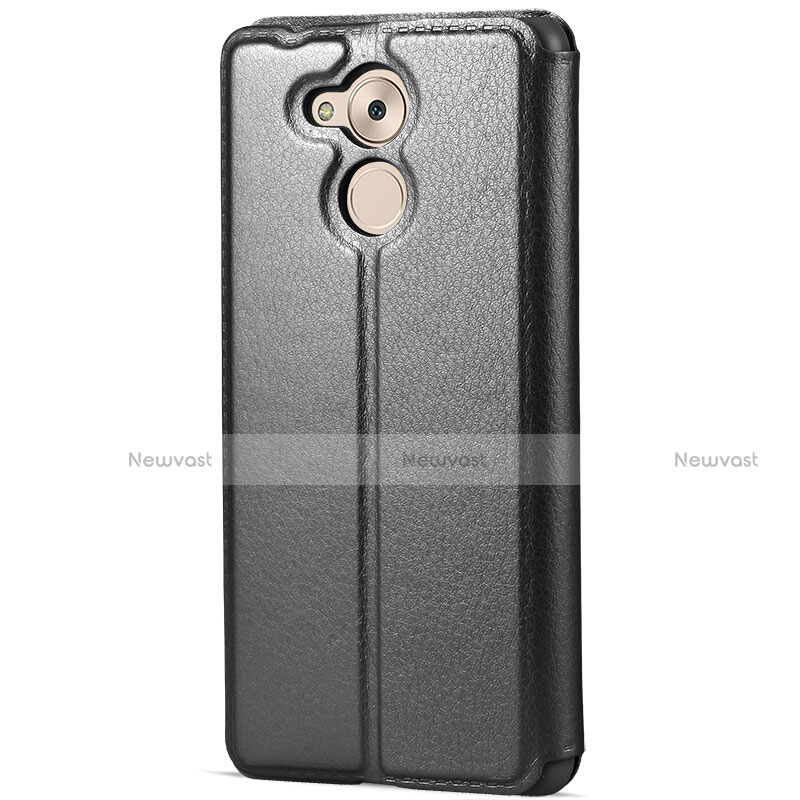 Leather Case Stands Flip Cover for Huawei Honor V9 Play Black