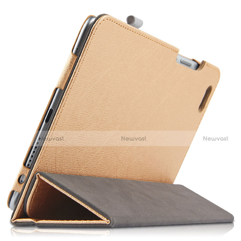 Leather Case Stands Flip Cover for Huawei Honor WaterPlay 10.1 HDN-W09 Gold