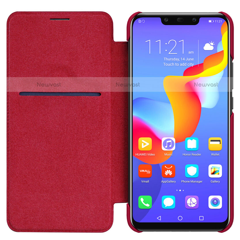 Leather Case Stands Flip Cover for Huawei Maimang 7 Red