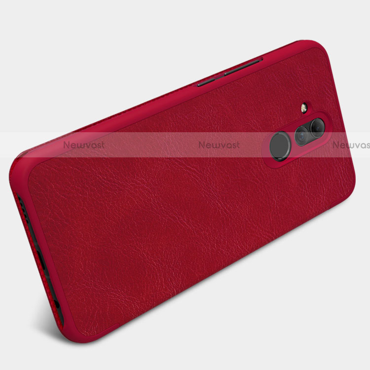 Leather Case Stands Flip Cover for Huawei Maimang 7 Red