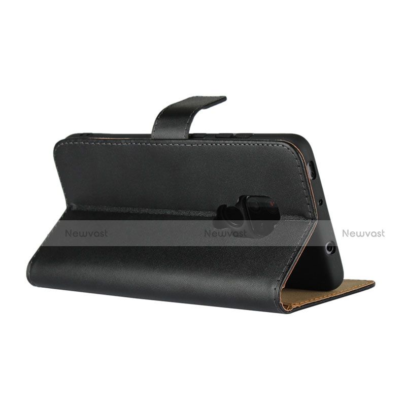 Leather Case Stands Flip Cover for Huawei Mate 20 Black