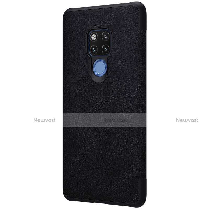 Leather Case Stands Flip Cover for Huawei Mate 20 X Black