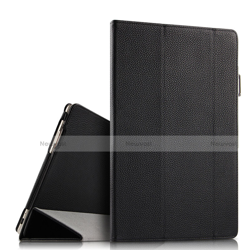 Leather Case Stands Flip Cover for Huawei Matebook E 12 Black