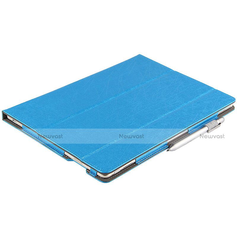 Leather Case Stands Flip Cover for Huawei Matebook E 12 Blue