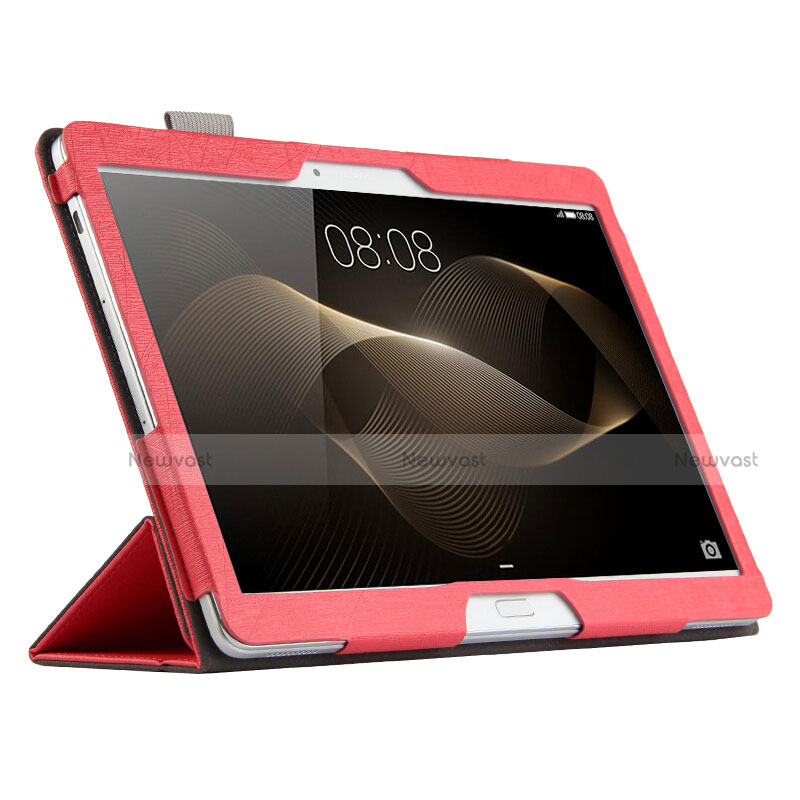 Leather Case Stands Flip Cover for Huawei Matebook E 12 Red