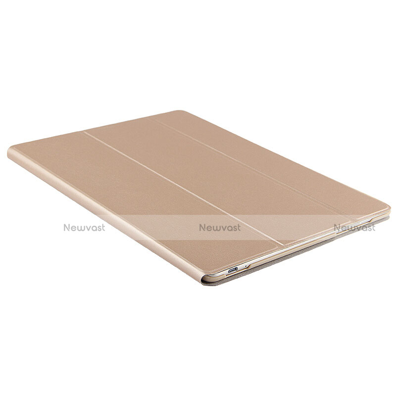 Leather Case Stands Flip Cover for Huawei MateBook HZ-W09 Gold
