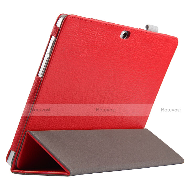 Leather Case Stands Flip Cover for Huawei MediaPad M2 10.0 M2-A01 M2-A01W M2-A01L Red