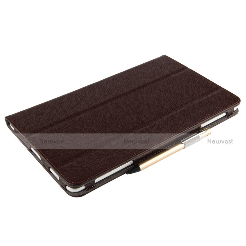 Leather Case Stands Flip Cover for Huawei MediaPad M2 10.1 FDR-A03L FDR-A01W Brown