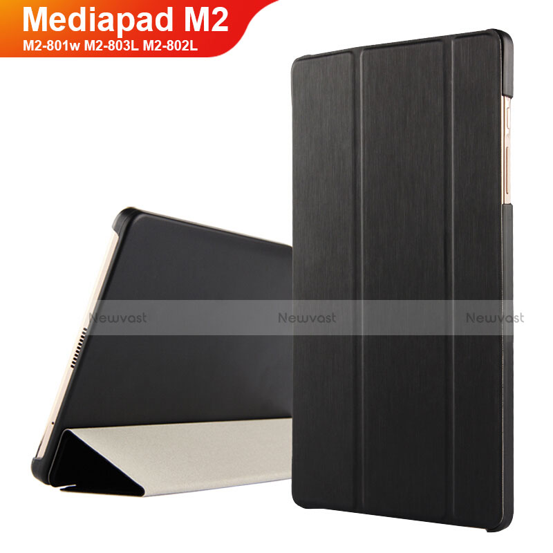 Leather Case Stands Flip Cover for Huawei Mediapad M2 8 M2-801w M2-803L M2-802L Black