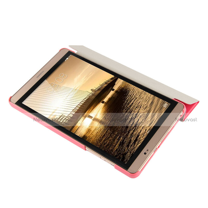 Leather Case Stands Flip Cover for Huawei Mediapad M2 8 M2-801w M2-803L M2-802L Red