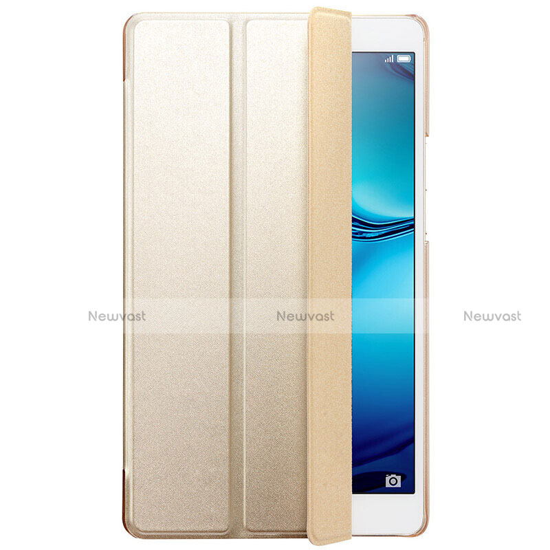 Leather Case Stands Flip Cover for Huawei MediaPad M3 Gold