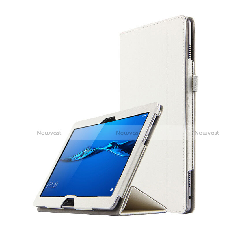Leather Case Stands Flip Cover for Huawei MediaPad M3 Lite 10.1 BAH-W09 White