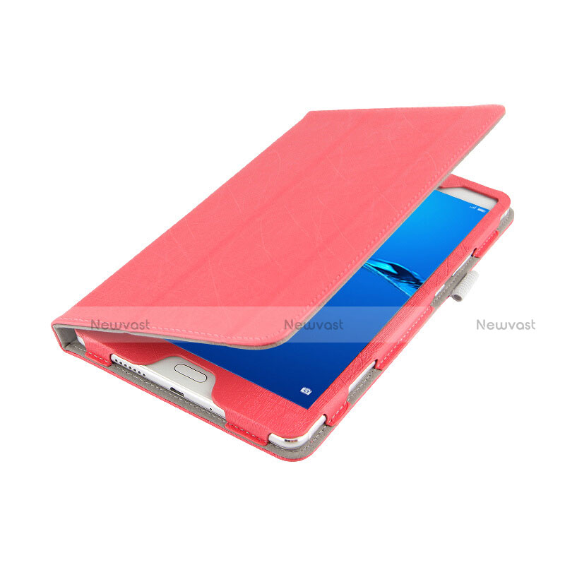 Leather Case Stands Flip Cover for Huawei MediaPad M3 Lite 8.0 CPN-W09 CPN-AL00 Red