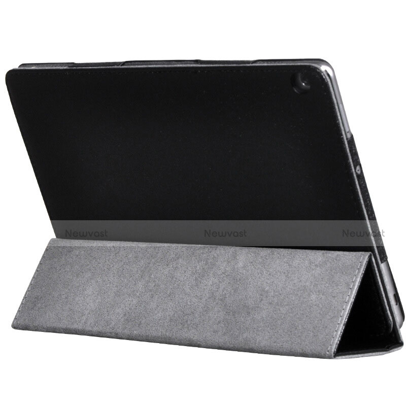 Leather Case Stands Flip Cover for Huawei MediaPad M3 Lite Black