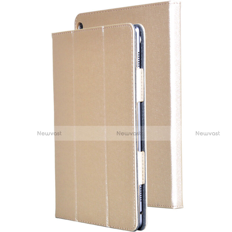 Leather Case Stands Flip Cover for Huawei MediaPad M3 Lite Gold