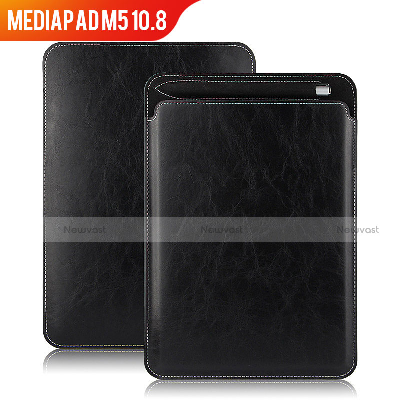 Leather Case Stands Flip Cover for Huawei MediaPad M5 10.8 Black