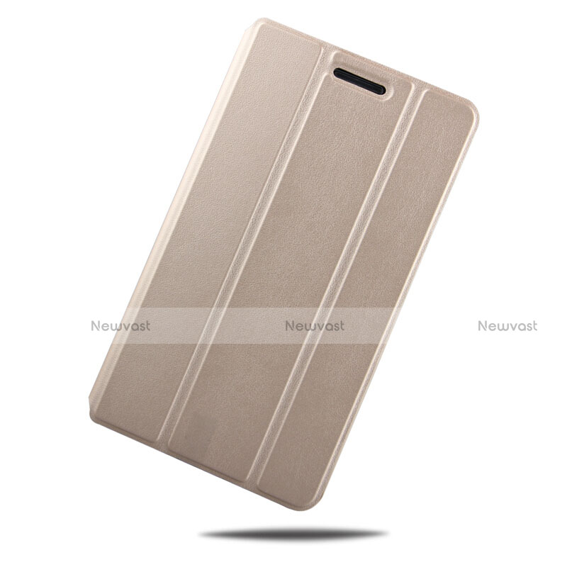 Leather Case Stands Flip Cover for Huawei Mediapad T1 7.0 T1-701 T1-701U Gold