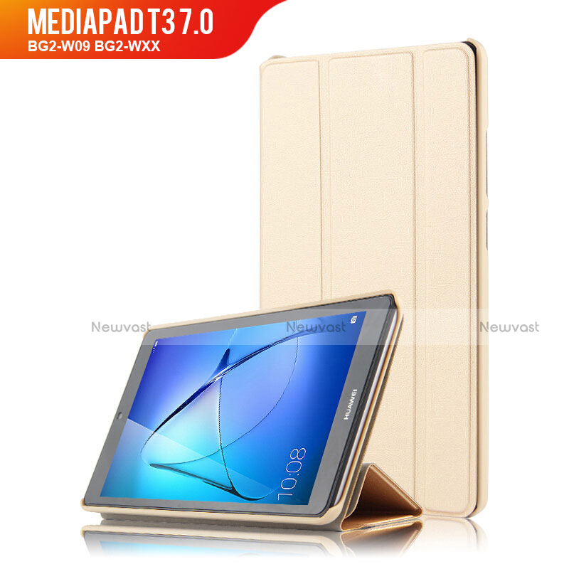 Leather Case Stands Flip Cover for Huawei MediaPad T3 7.0 BG2-W09 BG2-WXX Gold