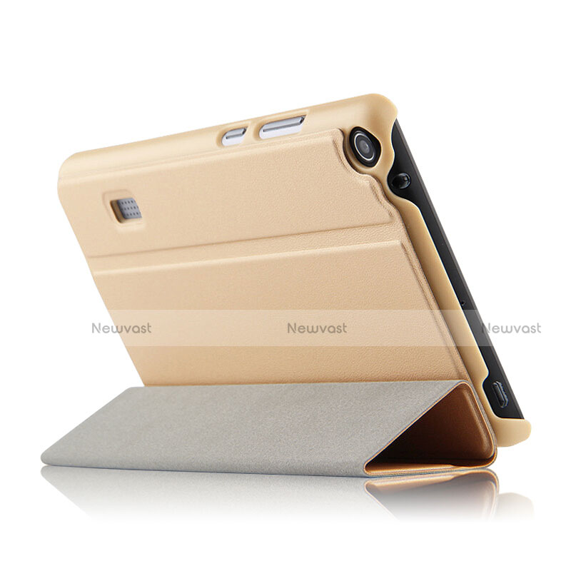 Leather Case Stands Flip Cover for Huawei MediaPad T3 7.0 BG2-W09 BG2-WXX Gold