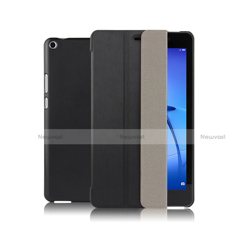 Leather Case Stands Flip Cover for Huawei MediaPad T3 8.0 KOB-W09 KOB-L09 Black