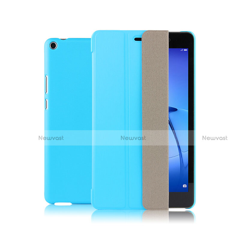 Leather Case Stands Flip Cover for Huawei MediaPad T3 8.0 KOB-W09 KOB-L09 Sky Blue