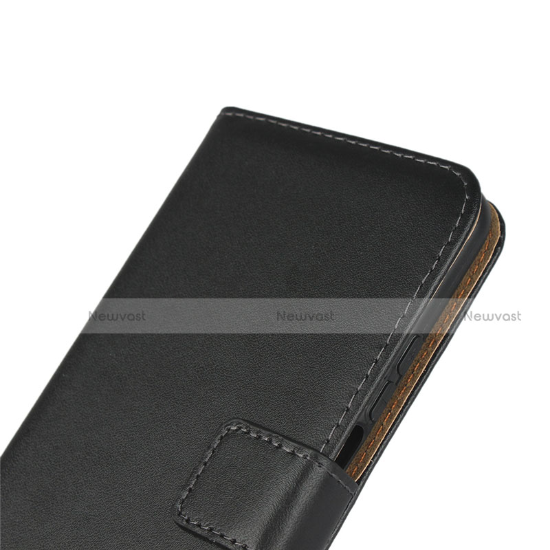 Leather Case Stands Flip Cover for Huawei Nova 5T Black