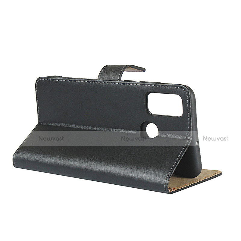 Leather Case Stands Flip Cover for Huawei P Smart (2020) Black