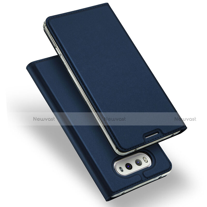 Leather Case Stands Flip Cover for LG V20 Blue