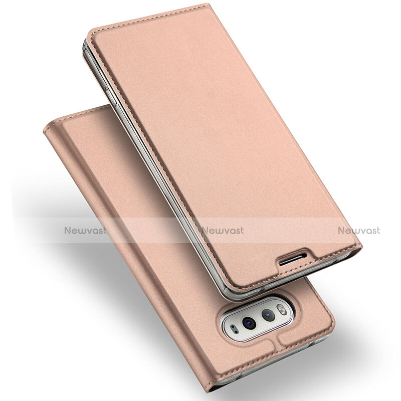 Leather Case Stands Flip Cover for LG V20 Rose Gold