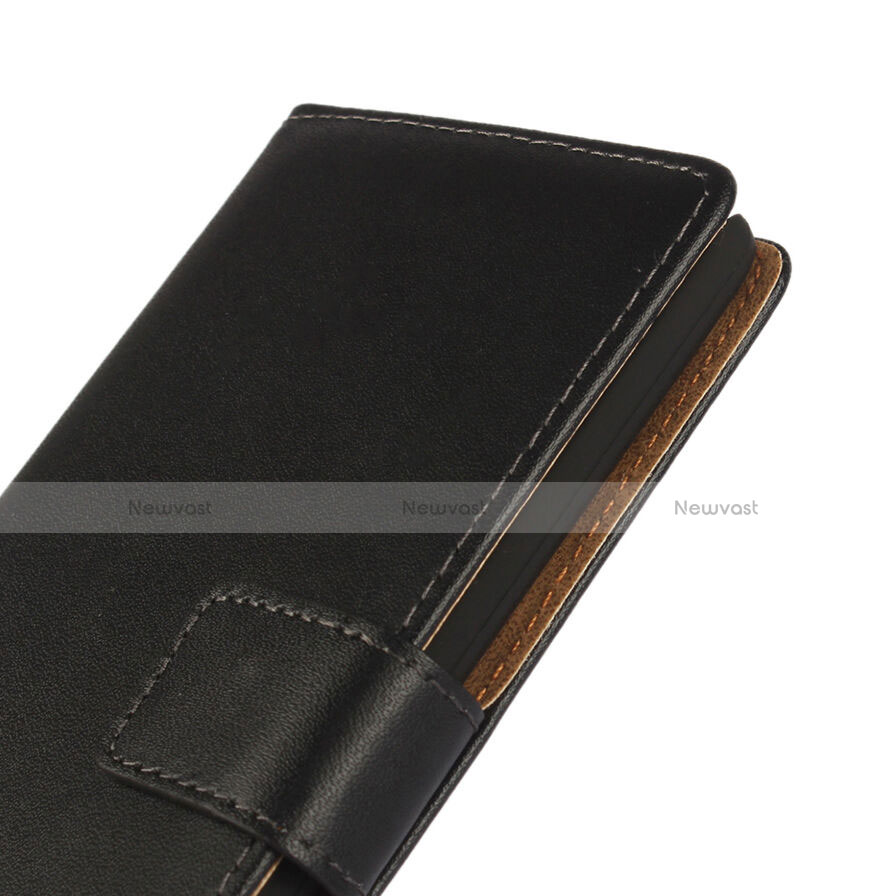 Leather Case Stands Flip Cover for LG Zero Black