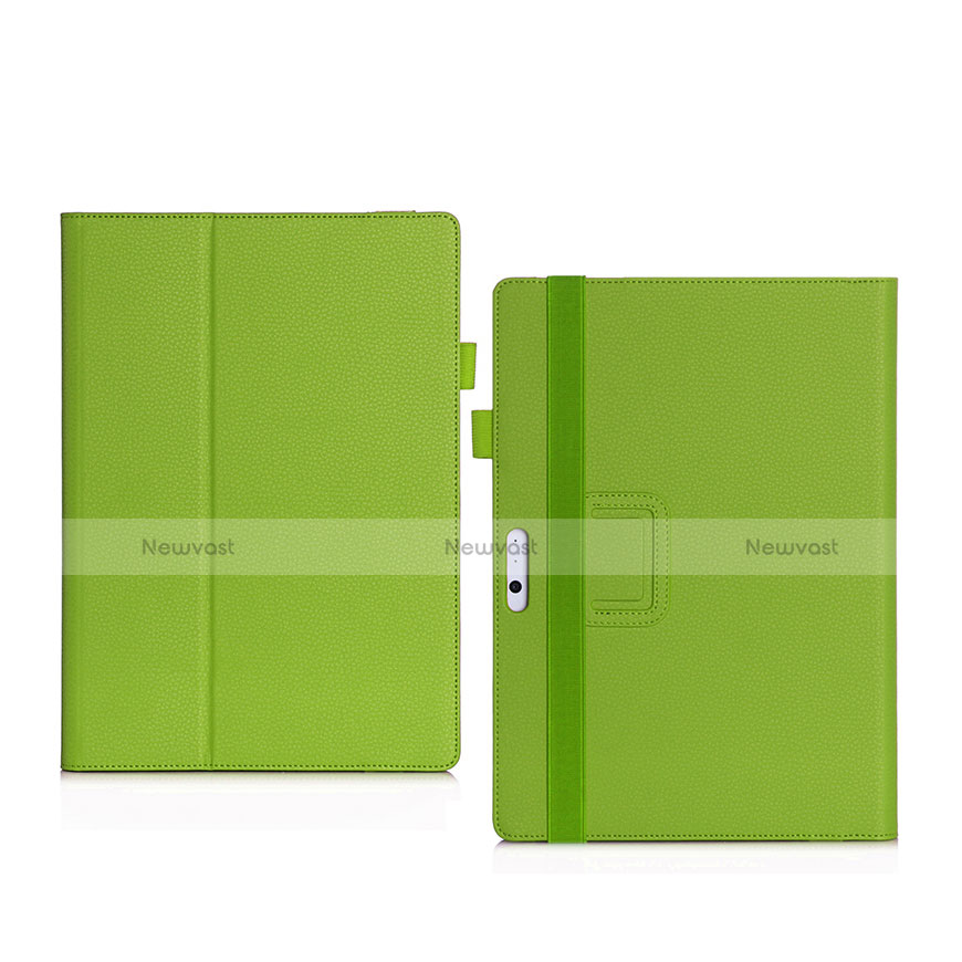 Leather Case Stands Flip Cover for Microsoft Surface Pro 3 Green