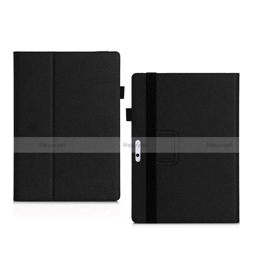 Leather Case Stands Flip Cover for Microsoft Surface Pro 4 Black