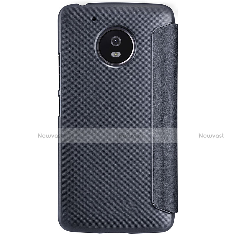 Leather Case Stands Flip Cover for Motorola Moto G5 Black