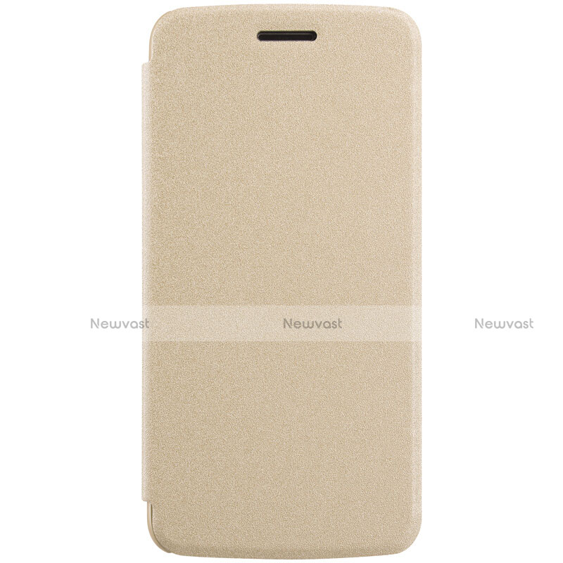 Leather Case Stands Flip Cover for Motorola Moto G5 Plus Gold