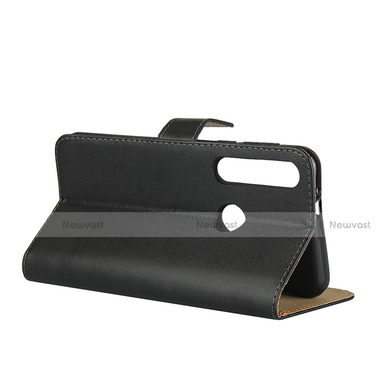 Leather Case Stands Flip Cover for Motorola Moto G8 Play Black