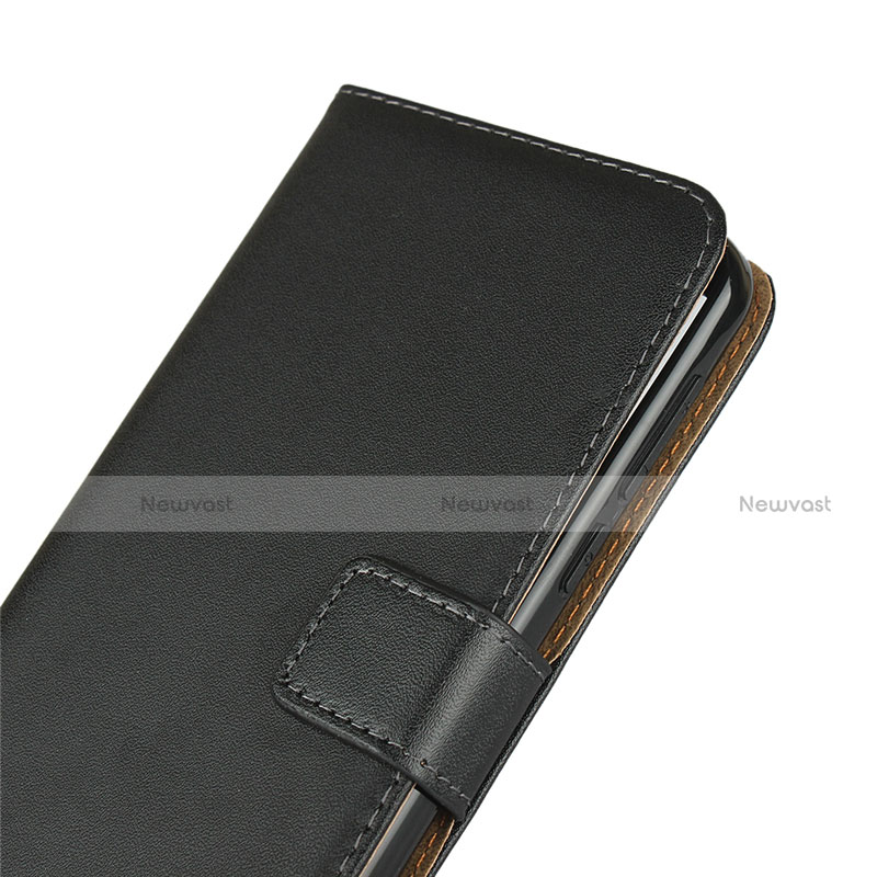 Leather Case Stands Flip Cover for Motorola Moto G8 Play Black