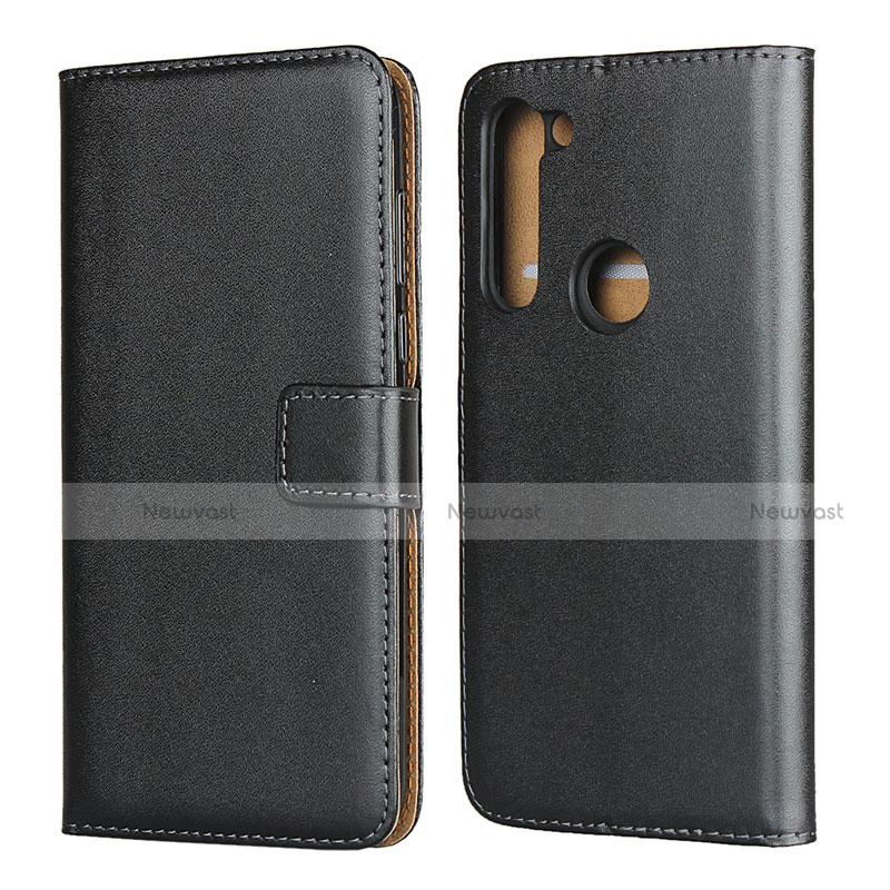 Leather Case Stands Flip Cover for Motorola Moto G8 Power Black