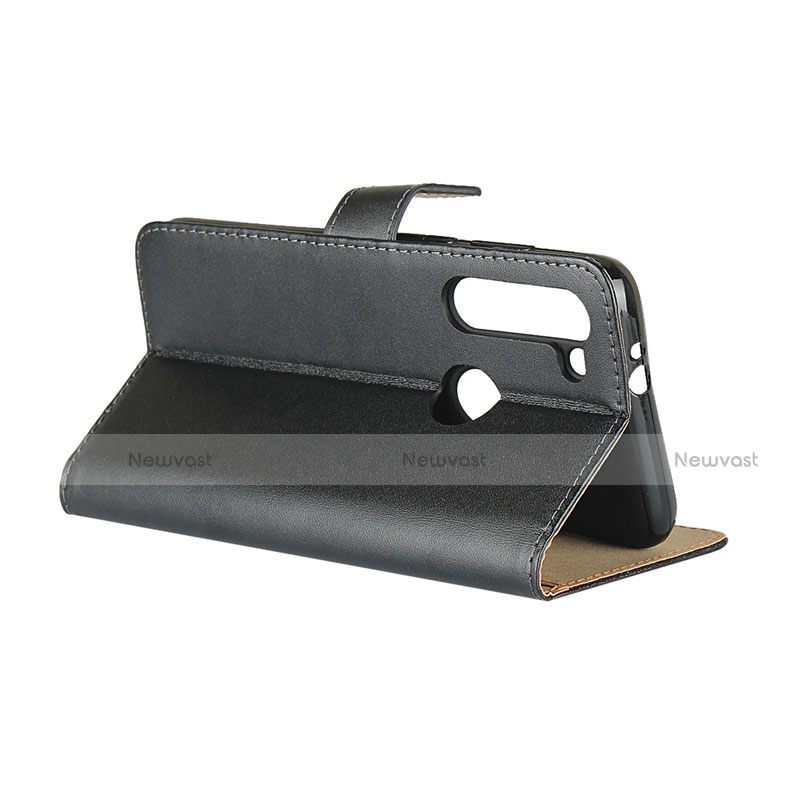 Leather Case Stands Flip Cover for Motorola Moto G8 Power Black