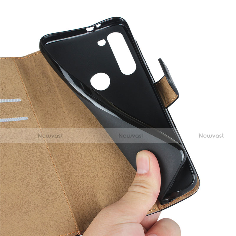 Leather Case Stands Flip Cover for Motorola Moto G8 Power Black