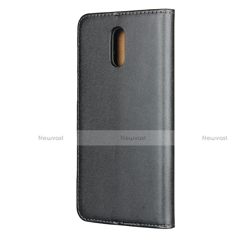 Leather Case Stands Flip Cover for Nokia 2.3 Black