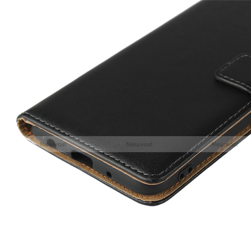 Leather Case Stands Flip Cover for Samsung Galaxy A10 Black