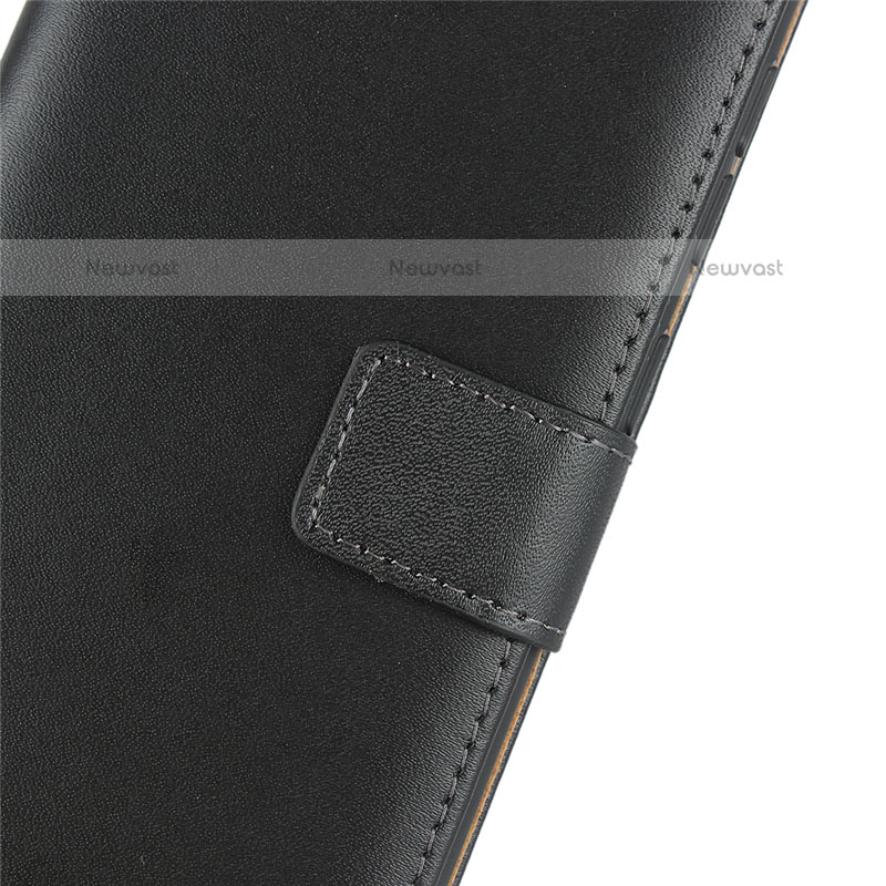 Leather Case Stands Flip Cover for Samsung Galaxy A20 Black