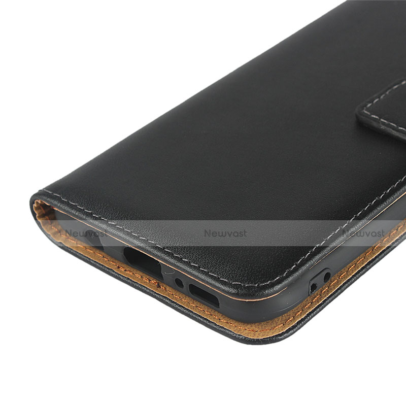 Leather Case Stands Flip Cover for Samsung Galaxy A30 Black