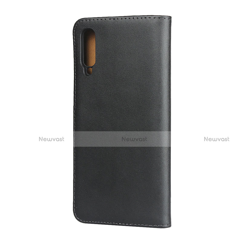 Leather Case Stands Flip Cover for Samsung Galaxy A30S Black
