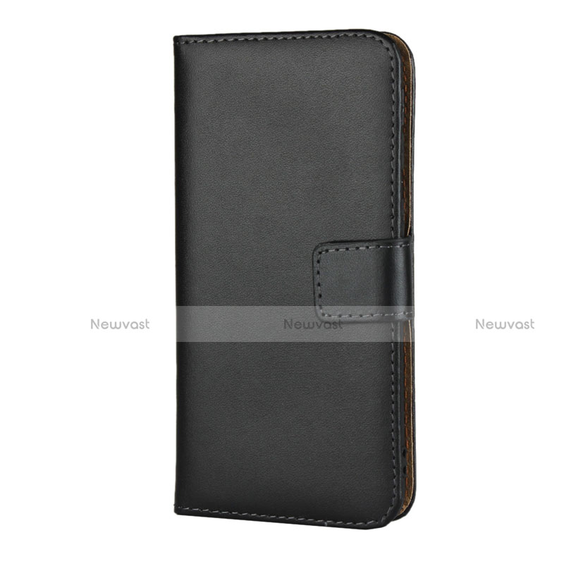 Leather Case Stands Flip Cover for Samsung Galaxy A40 Black