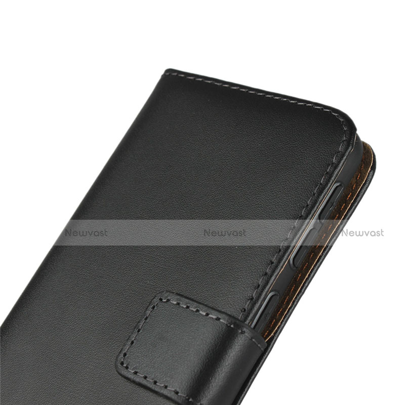 Leather Case Stands Flip Cover for Samsung Galaxy A40 Black